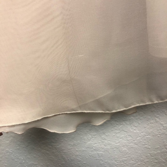 Free People Dress Size 2 Fairy One Shoulder Chiffon Goddess Champagne beaded P - Picture 8 of 8